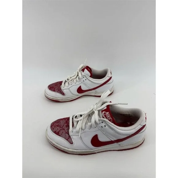 Nike Dunk Low Rose Women's‎ Sneakers White Varsity Red Size 7 - Picture 2 of 7